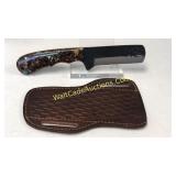 Damascus Steel 4 in Blade Bull Cutter