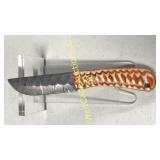 Damascus Steel 4in Blade Hunting Knife Includes