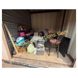 TV, BAR STOOLS, BOXES, TOTES