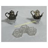 Teapot Salt And Pepper Shakers With Hexagon Shape