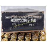 Ammo - Blazer Brass  .45 Auto CCI 230 Grain FMJ 5