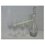 Krosno Poland Clear Glass Decanter Sets