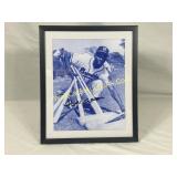 Hank Aaron 8x10 signed photograph -COA - framed