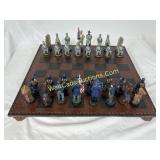 A Hand-Painted American Civil War Chess Set
