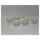 Pressed Glass Jelly Glasses 6 pc