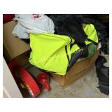 GOLF CLUBS, WASHER, BOXES