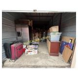 REFRIGERATOR, DRESSER, BOXES