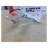 Mobilgas Vintage Airplane Coin Bank Die Cast