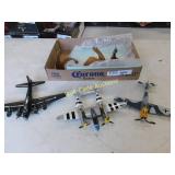 Wooden Hand Carved Planes with Stands - Very Nice