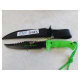 Zombie War 13" Tactical Gut Hook Bowie Knife with