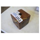 Hand Carved Wooden Dice 4" Square Mango Wood -