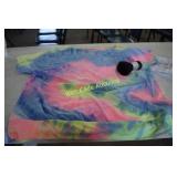 Tye Die Off Shoulder Boat Neck Shirt 2XL and