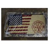 Wooden Fire Dept. Sign approximately  28"x17"