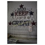 Iron yard art KEEP AMERICA GREAT  approximately