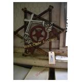 Wooden Star with double guns decor approximately