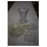 Cut Glass lot of 4 pieces as Shown in Photos