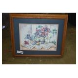 Framed Art Fruit and Flowers approximately