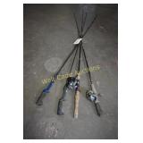 Fishing Poles Lot of 4 Poles 2 Have Reels