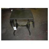 Typewriter Table on Rollers Metal with