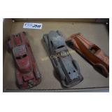 Metal Vintage Toy Cars set of 3- Orange Car is