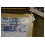 Framed Art lot of 4- Afternoon In Mexico, House