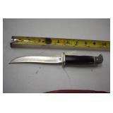 Buck Knife in Sheath Blade is approximately 5"