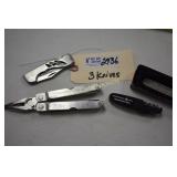 Pocket Knives lot of 3- WK-110 Waffle Knife,