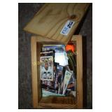 Wooden Box full of Sports Collectors Cards