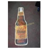 Shiner Bock tin sign approximately  32"x10"