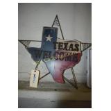 Texas Welcome wall art metal and wood