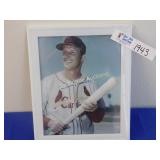 Stan Musial Signed Photo in Frame - COA Inclued -