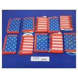 Tri-Fold Wallets - American Flag Themed - Lot of