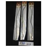 Rope Chains - Lot of 3 Silver 12" Necklaces