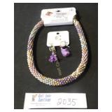 Necklace and Matching Earrings - 5 " Necklace