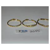 Gold Bracelets - Lot of 3 - 2.5" Bracelets