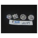 Silver Broaches - Lot of 4