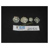Silver Broaches - Lot of 4