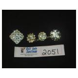 Silver Broaches - Lot of 4