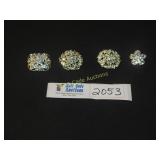 Silver Broaches - Lot of 4