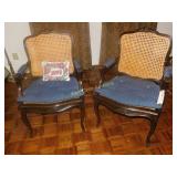 Claw Foot Wicker Chairs Set of 2 with Custom