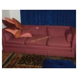 Sofa - Beautiful Upholstered Salmon and Grey
