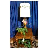 End Table with Lamp and Greenery Table approx.