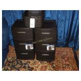 Storage Bins Dark Brown Lattice Style Plastic lot