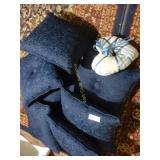 Throw Pillow Set Navy Blue lot of 8