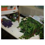 Silk Flowers and Garland Large Mix lot As Shown