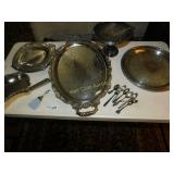 Silver Platters and serving Dishes - Large Lot of