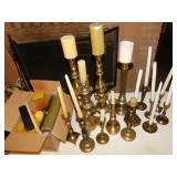Brass Candle Stick Holders - lot of 15 With A Box