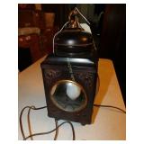 Table Lamp Lantern Style All Metal Approx. 12"