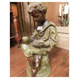 Famous Sculpture of Boy Holding Apple Ceramic