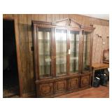 China Hutch with Shelves  Lighted Very Heavy